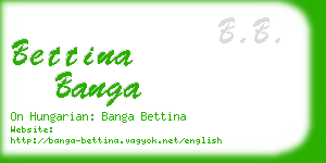 bettina banga business card